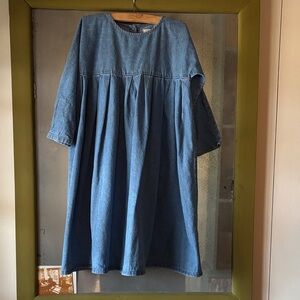 The simple Folk Blue Denim Kids Dress